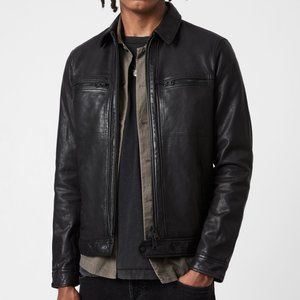 All Saints Medium Black Leather Jacket